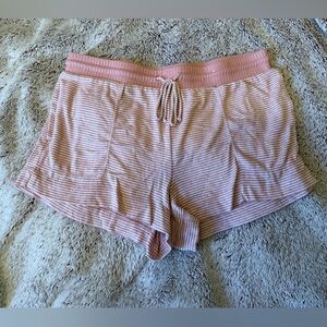 Stars Above Pink Striped Women's Lounge Shorts